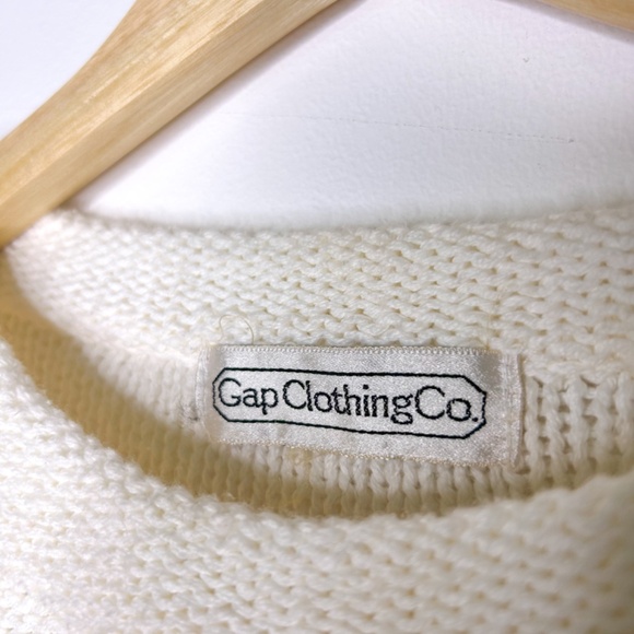 Vintage Gap white knit sweater - Picture 2 of 3